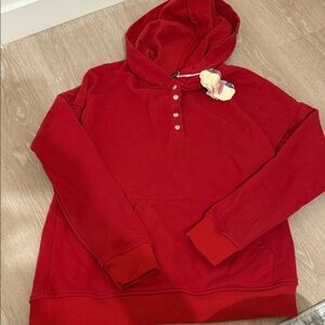 Women's Classic Red Pullover Hoodie